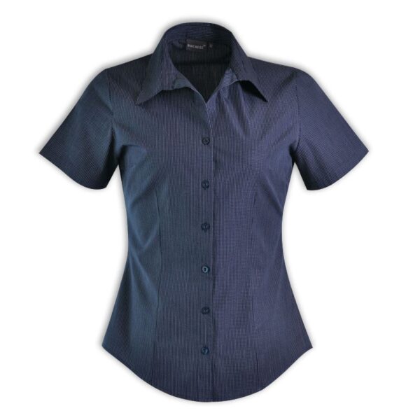0001759_roselina-blouse-short-sleeve-check-1 Roselina Blouse Short Sleeve - Check 1