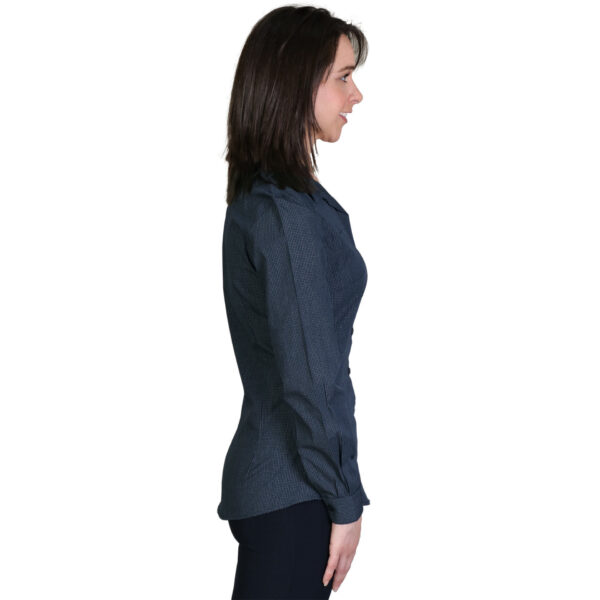 0014017_roselina-blouse-long-sleeve-check-1-navy Roselina Blouse Long Sleeve - Check 1 - Navy