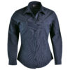 0014041_roselina-blouse-long-sleeve-check-1-navy Roselina Blouse Long Sleeve - Check 1 - Navy