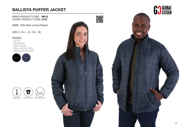 Ladies Ballista Puffer Jacket -Black - While Stocks Last
