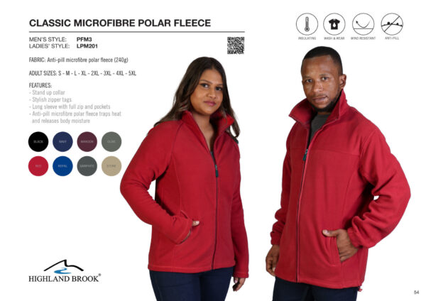 Print Classic Microfibre Polar Fleece - Maroon- While Stocks Last