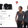 Ladies 150g Fashion Fit T-Shirt - long sleeve - Charcoal - End Of Range