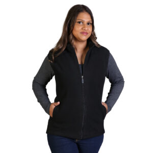 BLJ1 model - black Belle Fleece - Sleeveless - Black - While Stocks Last