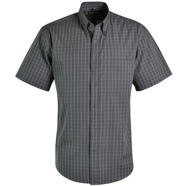 CAS2C3 - charcoal Cameron Shirt Short Sleeve - Check 3
