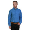 CAS4C3 model - sky Cameron Shirt Long Sleeve - Check 3