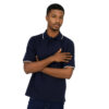 CGU3 - model Pencil Stripe Golfer - Navy/white