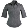 DOB3C3 - charcoal Donna Blouse 3/4 Sleeve - Check 3