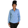 DOB4S5 model - sky Donna Blouse Long Sleeve - Stripe 5