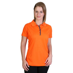 GLMX7_model Ladies Matrix Polo - Orange/graphite - While Stocks Last