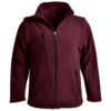 LFQ3 maroon Ladies Zip Off Sleeve Polar Fleece