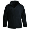 LFQ3_black Ladies Zip Off Sleeve Polar Fleece