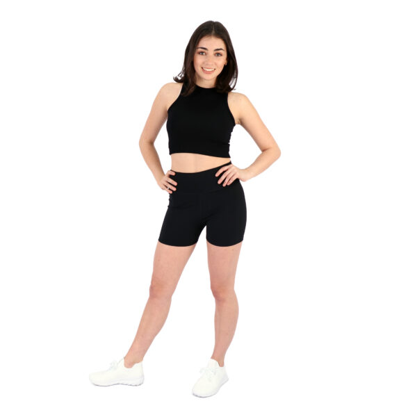 LGP4 black - front Ladies' Halo Hot Pants - While Stocks Last