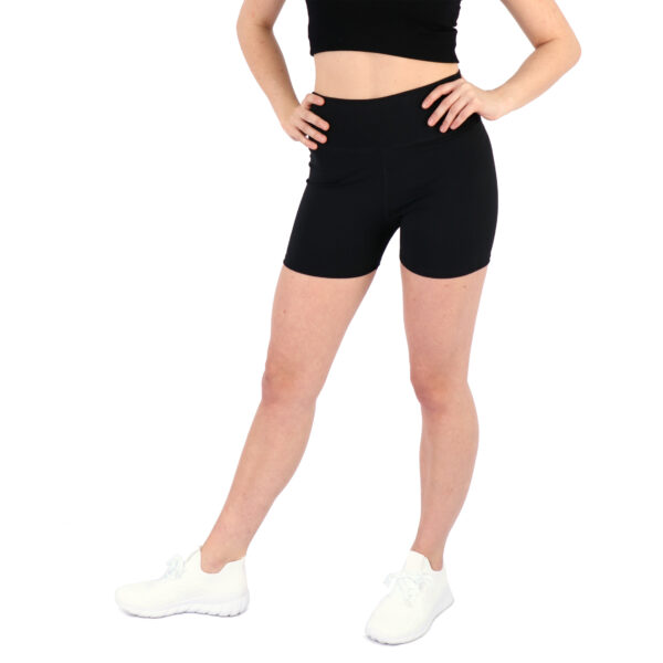 LGP4 black - front cropped Ladies' Halo Hot Pants - While Stocks Last