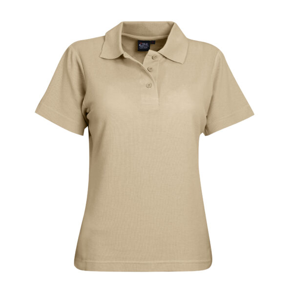 LPK2-beige 175g Ladies Classic Pique Knit Polo