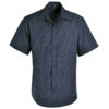 MAS2C1 - navy Matthew Shirt Short Sleeve - Check 1 - Navy
