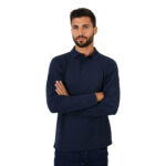 Long Sleeve Pique Knit Polo
